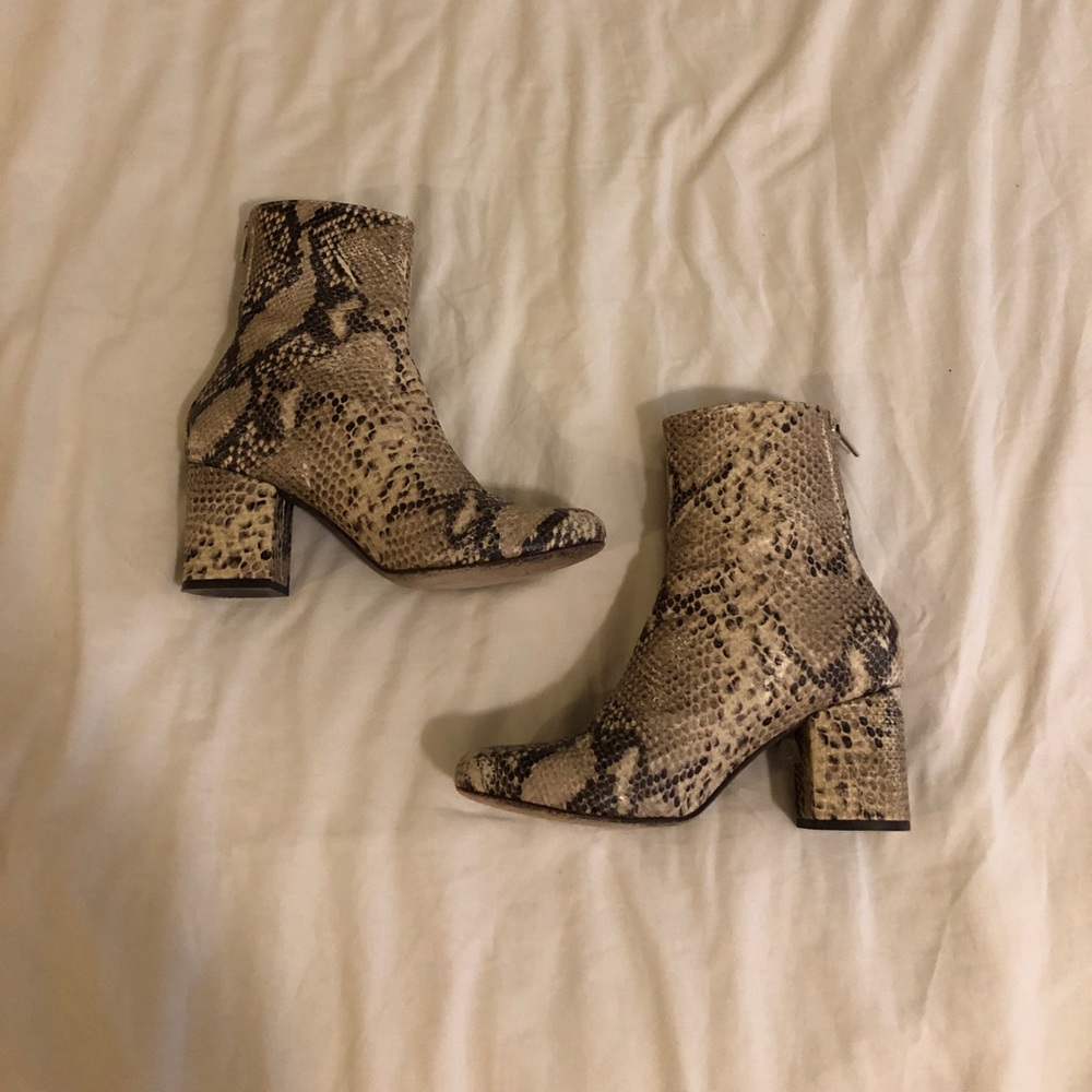 Free People Cecile Snake Skin Boots